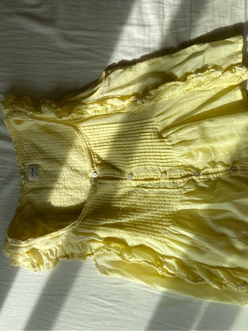 Yellow Aritzia Ruffled Top - Picture 8 of 9